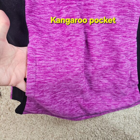 St. John's Bay Active Half-Zip Pullover Fleece Fuchsia Black Women's Size Small - Picture 7 of 10